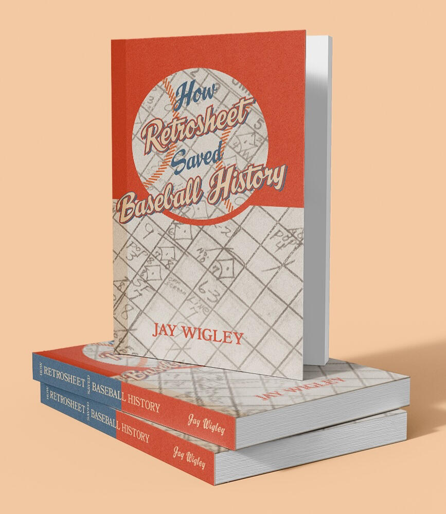 How Retrosheet Saved Baseball History Photograph of book cover stacked on other copies